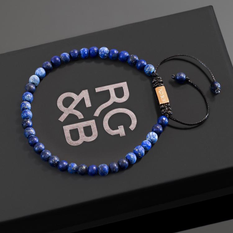 Minimal Lapis Lazuli Bead Bracelet